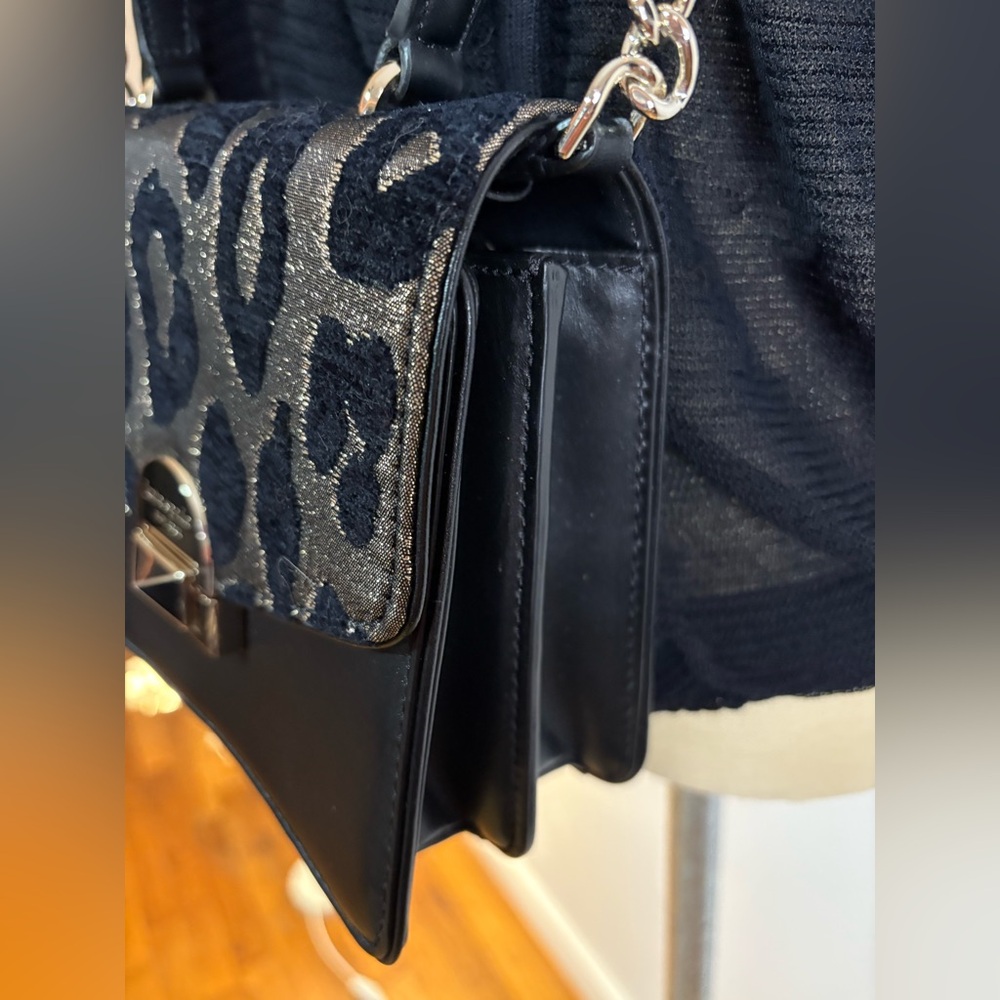 Kate Spade Black and Leopard Crossbody Bag Purse - Picture 4 of 16
